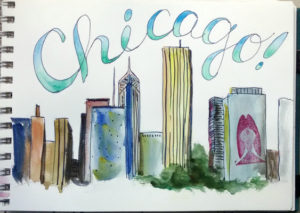 travel sketch chicago